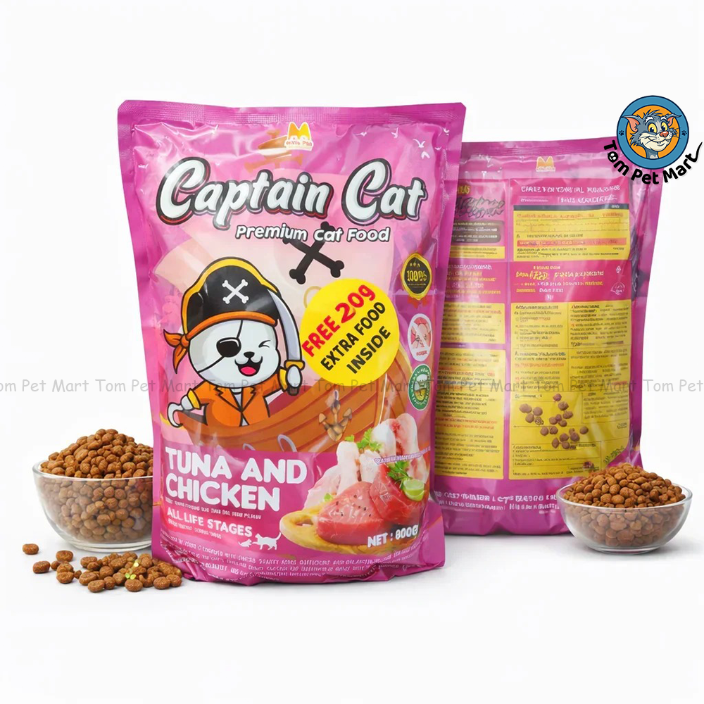 Captain Cat Premium Cat Food All Life Stages Tuna & Chicken 1kg