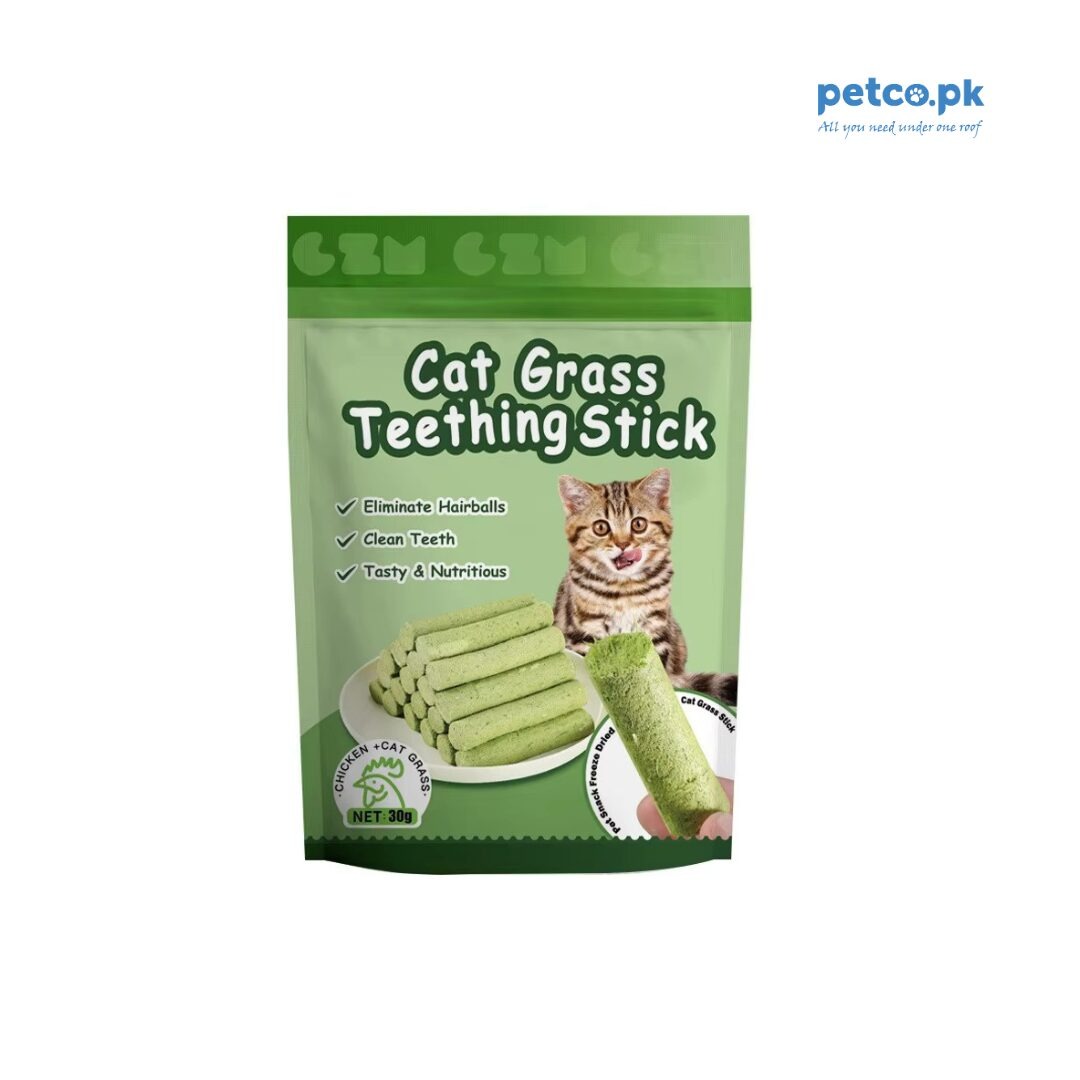 Cat Grass Teething Stick Set With Chicken Flavor 30g